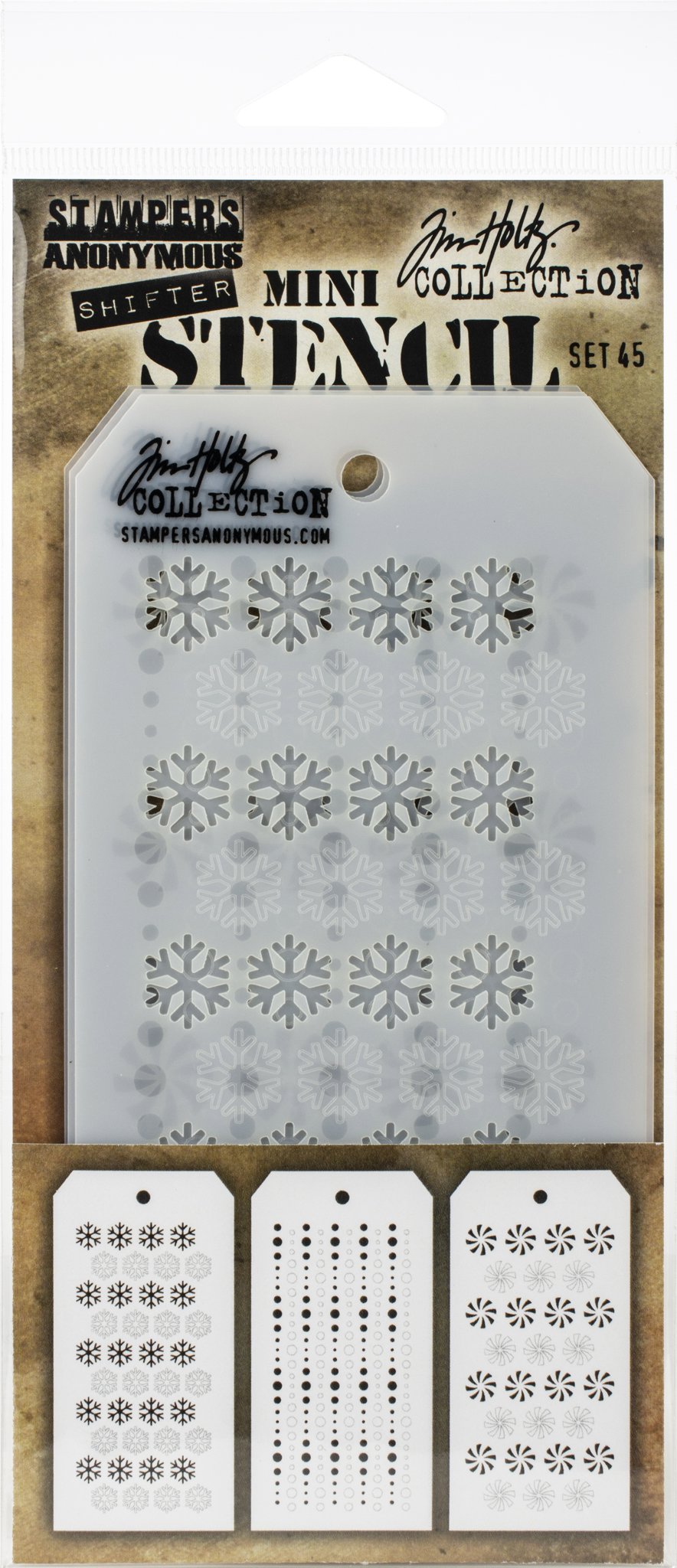 Bild von Tim Holtz Mini Layered Stencil Set 3/Pkg-Set #45