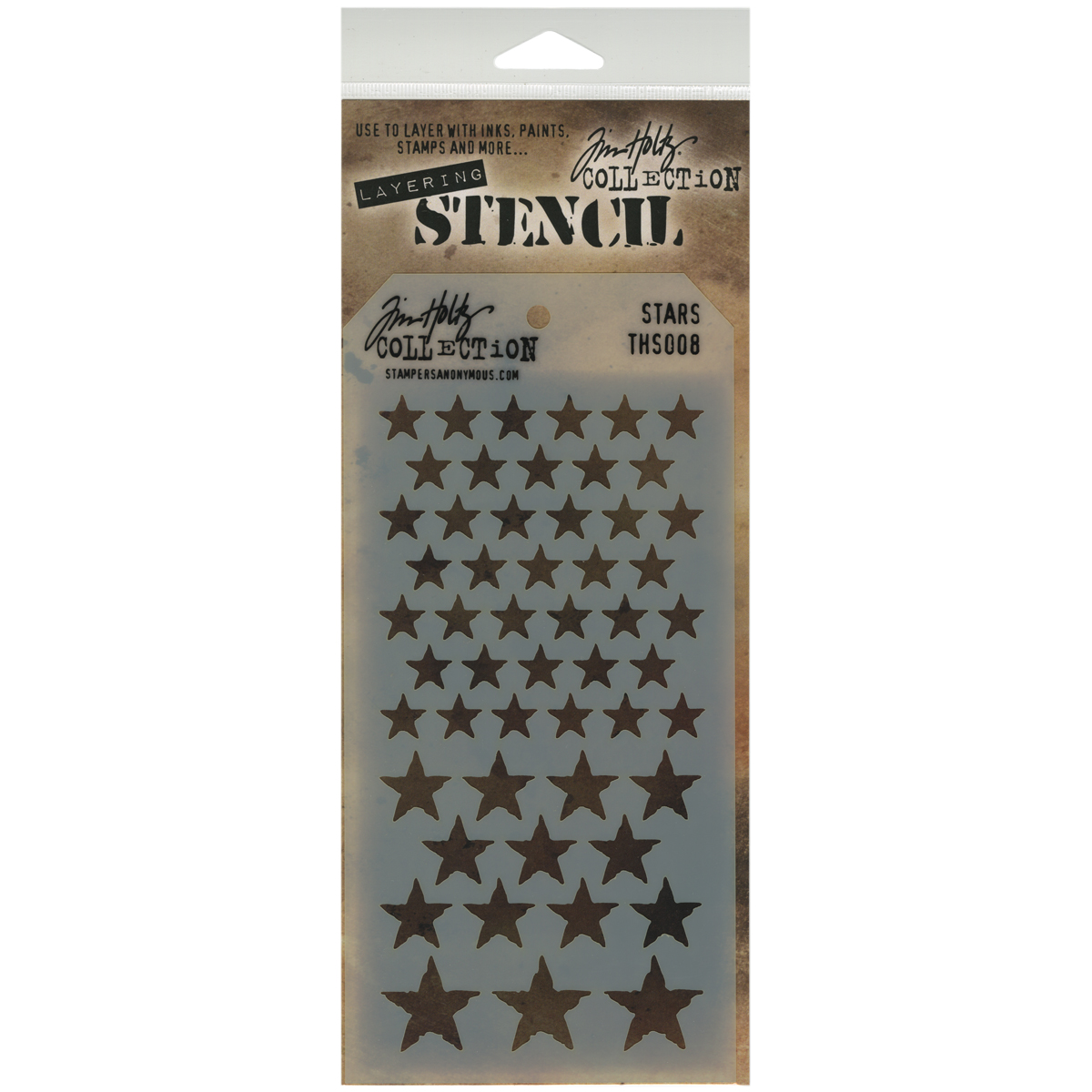 Bild von Tim Holtz Layered Stencil 4.125"X8.5"-Stars