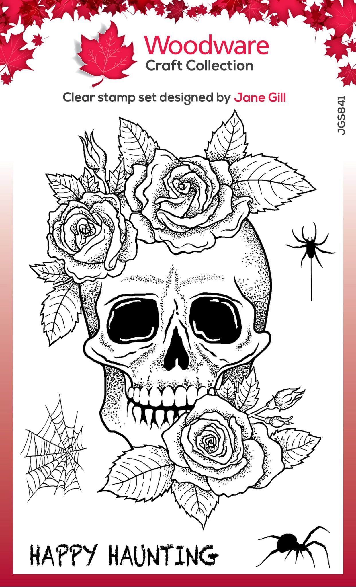 Bild von Woodware Clear Stamps 4"X6"-Skull & Roses