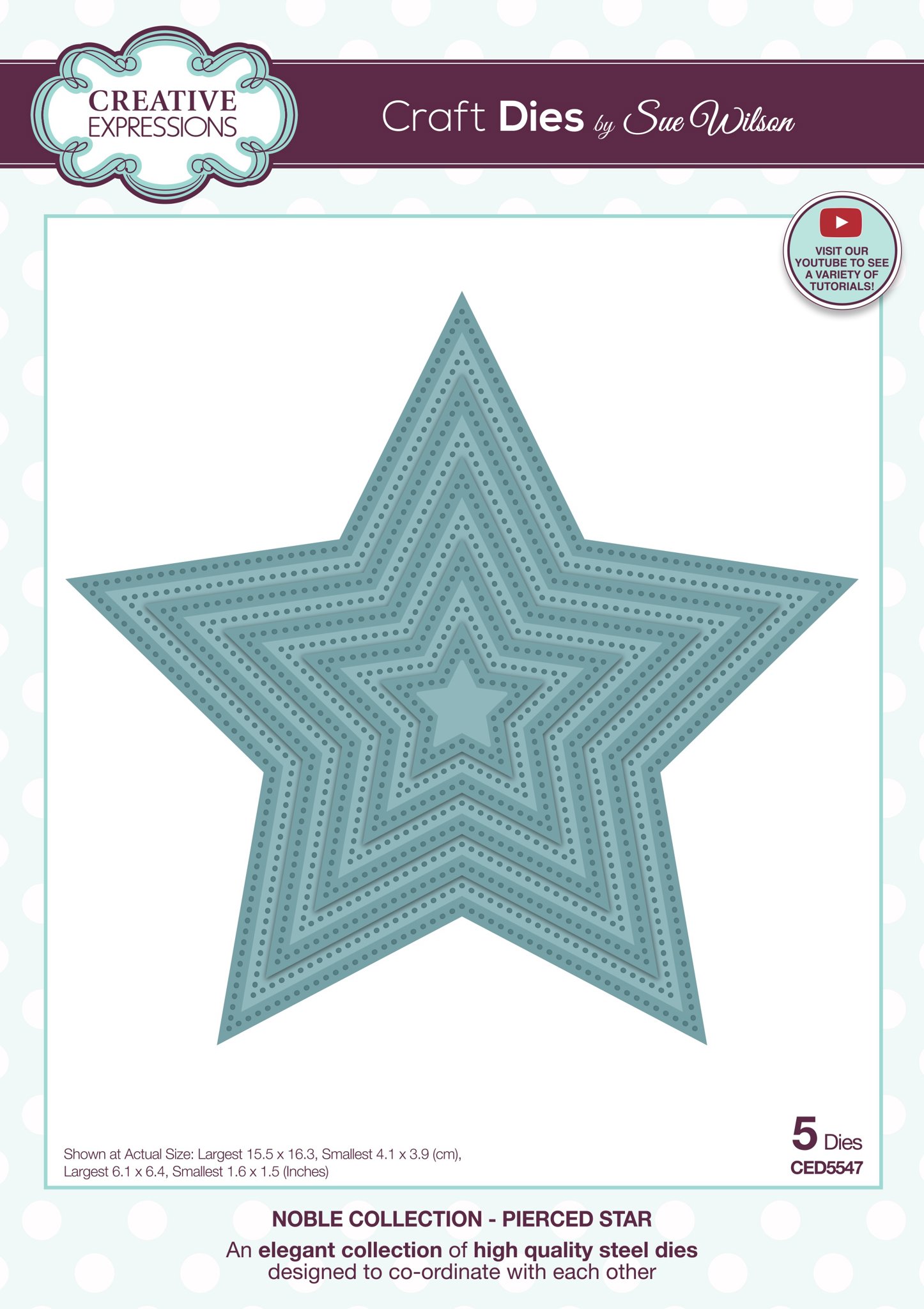 Bild von Creative Expressions Craft Dies -Noble Pierced Star