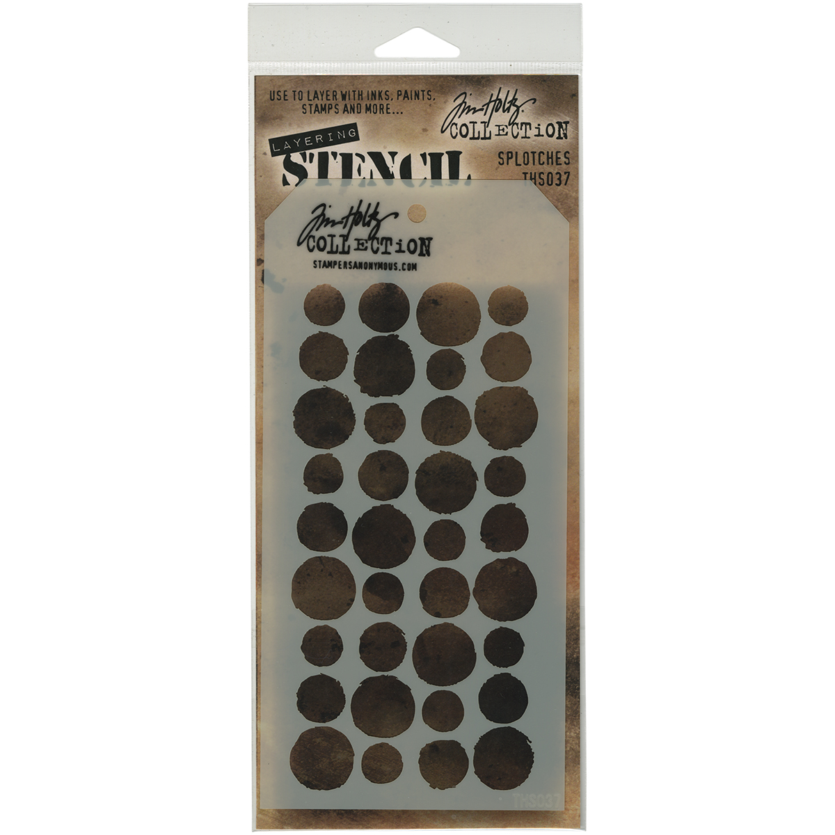 Bild von Tim Holtz Layered Stencil 4.125"X8.5"-Splotches