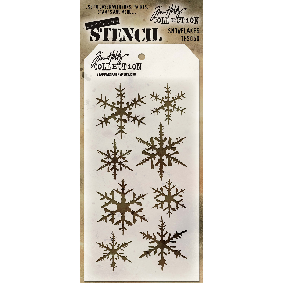 Bild von Tim Holtz Layered Stencil 4.125"X8.5"-Snowflakes