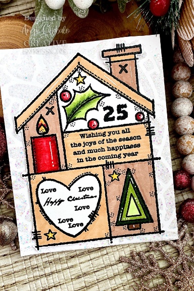 Bild von Woodware Clear Stamp 4"X6"-Singles Christmas House