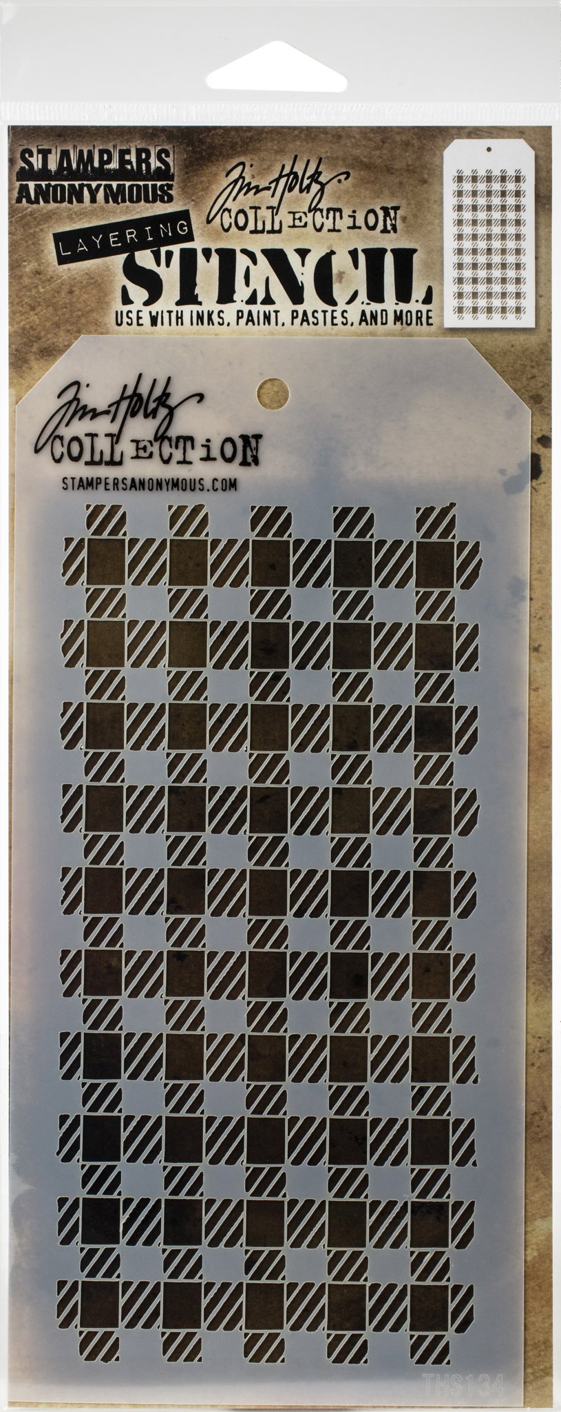 Bild von Tim Holtz Layered Stencil 4.125"X8.5"-Gingham