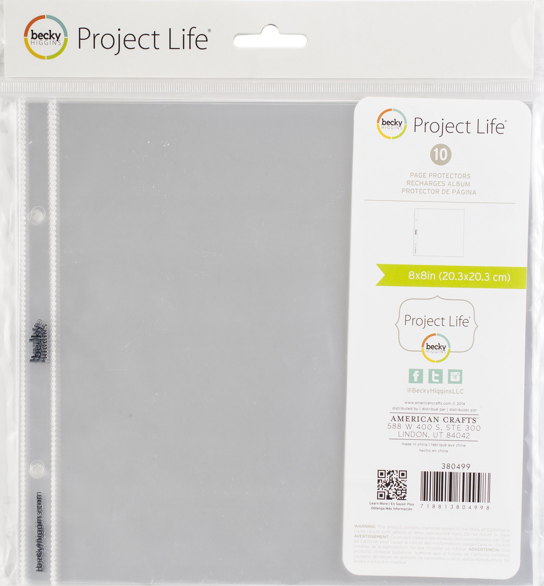 Bild von Project Life Page Protectors 8X8" - 10/PKG