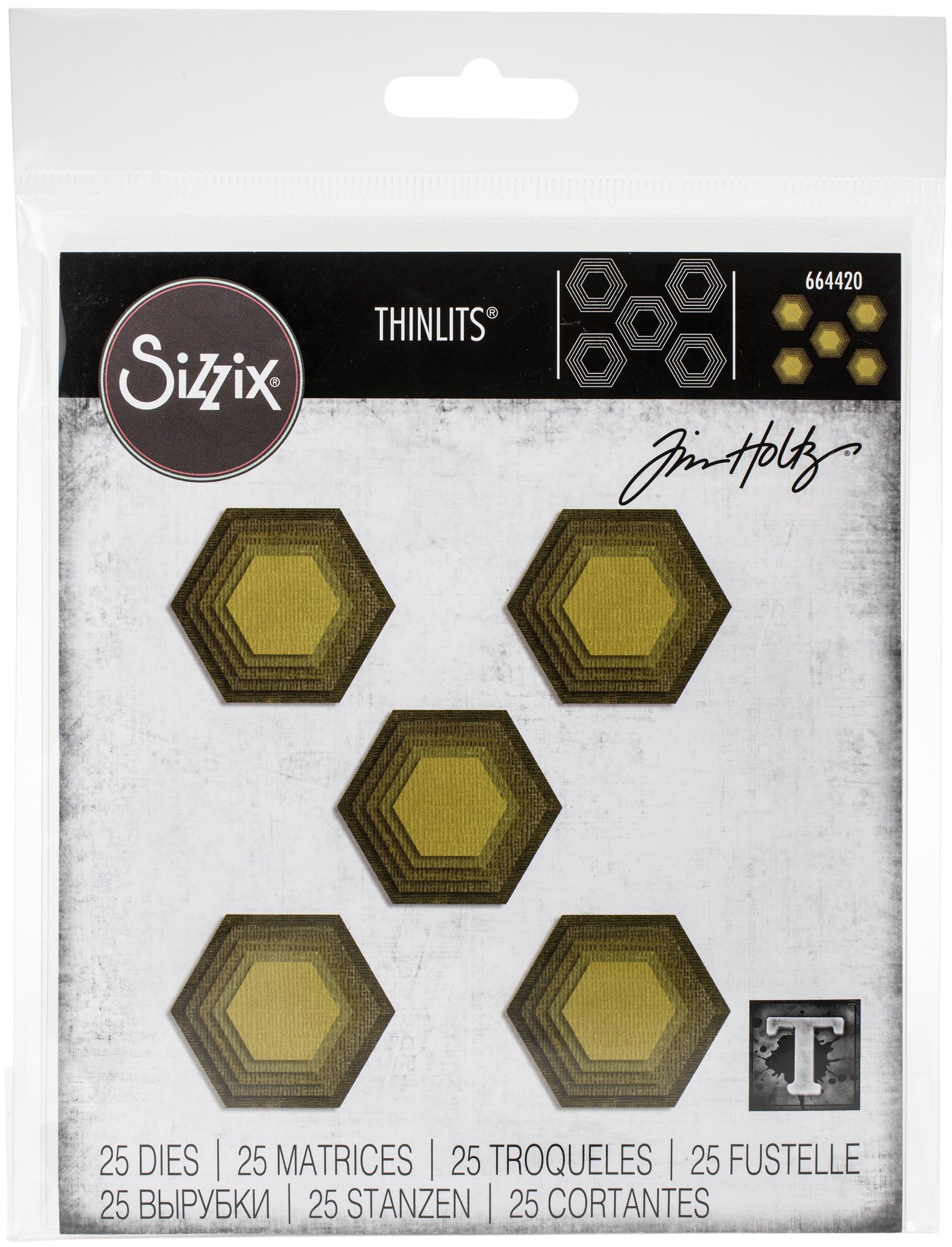 Bild von Sizzix Thinlits Dies By Tim Holtz-Stacked Tiles, Hexagons