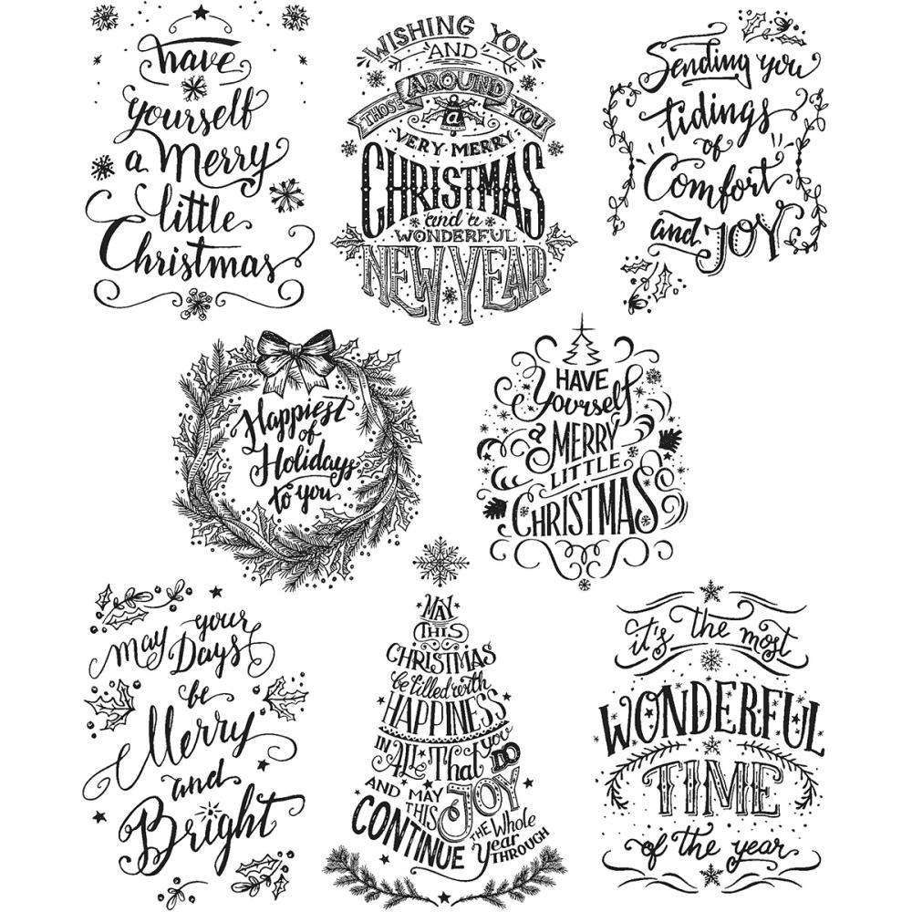 Bild von Tim Holtz Cling Stamps 7"X8.5" Doodle Greetings