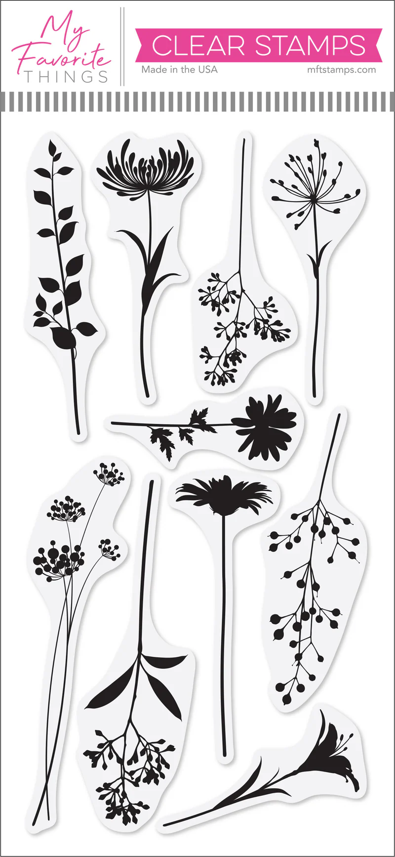 Bild von Flower Silhouettes - Clear Stamps by My Favorite Things