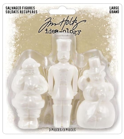 Bild von Idea-Ology Salvaged Figures - Santa, Snowman & Soldat Large 3/Pkg- 