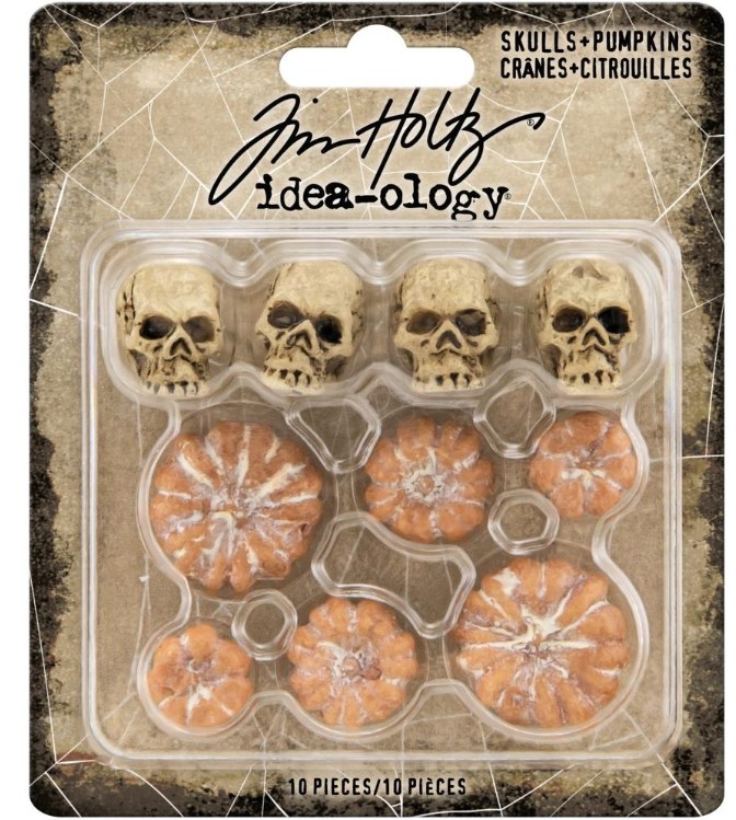 Bild von Idea-Ology Resin Skulls & Pumpkins 10/Pkg-