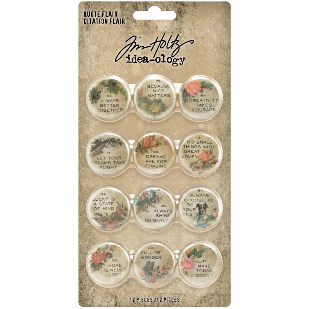 Bild von Tim Holtz Idea-Ology Quote Flair Buttons