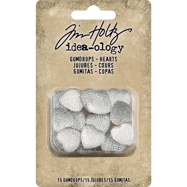 Bild von Tim Holtz Idea-Ology Gumdrops 15/Pkg-Hearts Clear