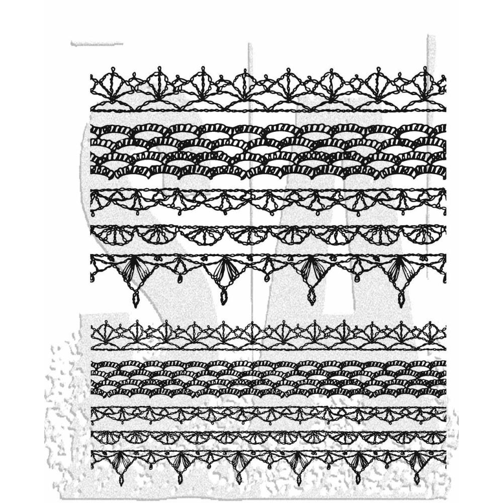 Bild von Tim Holtz Cling Stamps - Crochet Trims