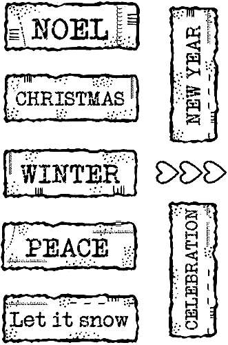 Bild von Woodware Clear Stamps - Christmas Junk Labels 