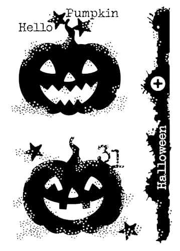 Bild von Woodware Clear Stamps - Carved Pumpkins