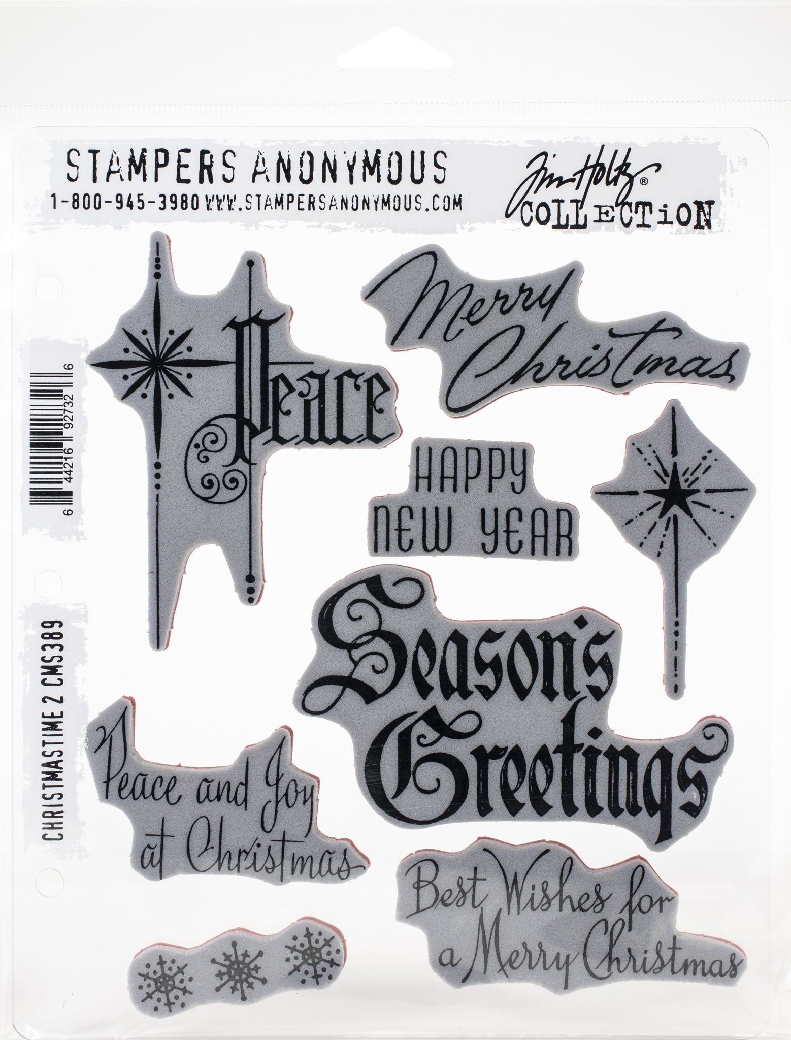 Bild von Tim Holtz Cling Stamps 7"X8.5"-Christmastime #2