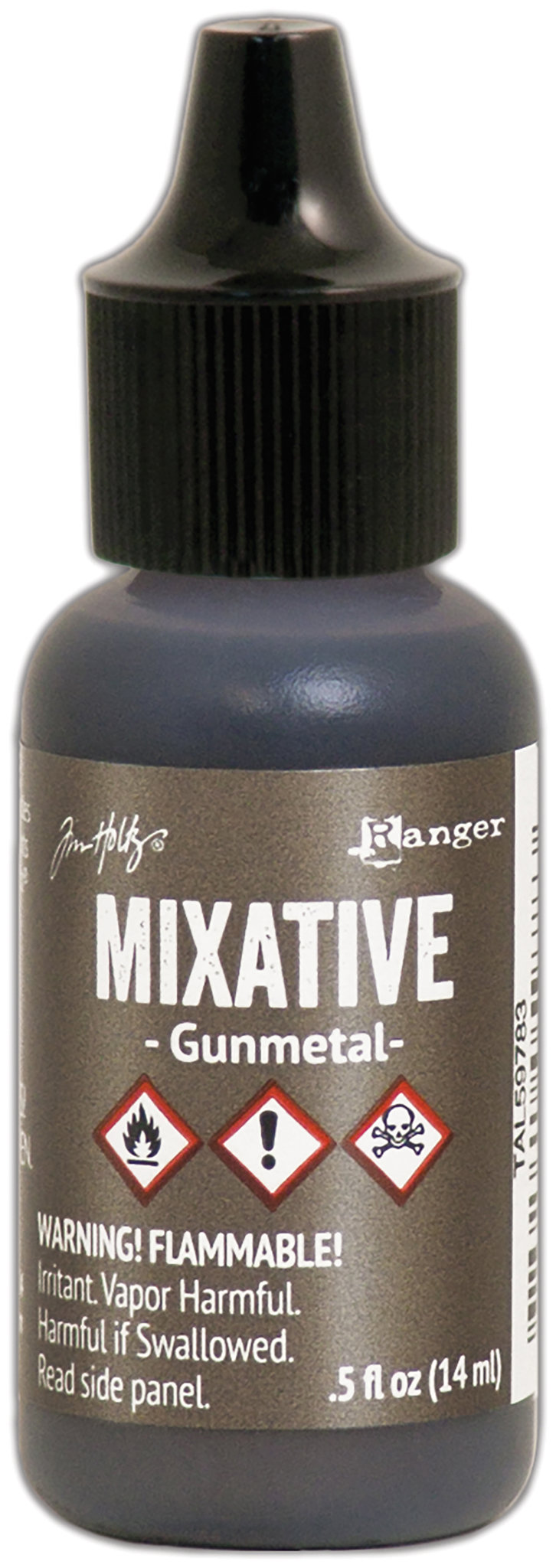 Bild von Tim Holtz Alcohol Ink Metallic Mixatives-Gunmetal