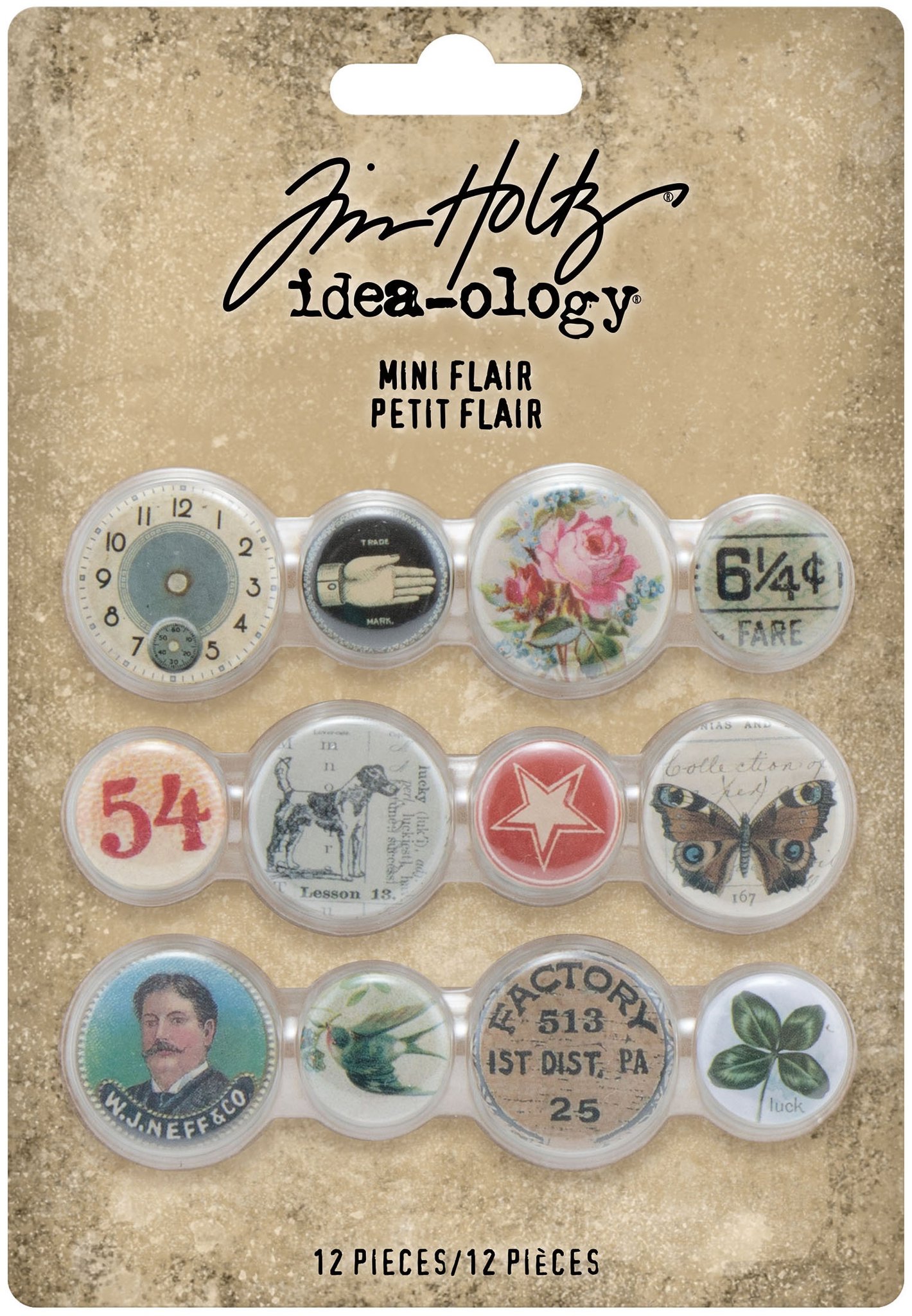 Bild von Idea-Ology Mini Flair Buttons 12/Pkg-