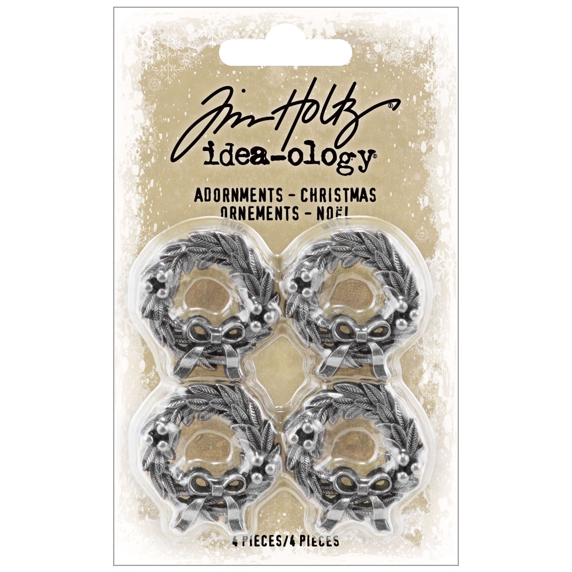 Bild von Tim Holtz Idea-Ology Metal Adornments 4/Pkg-Christmas