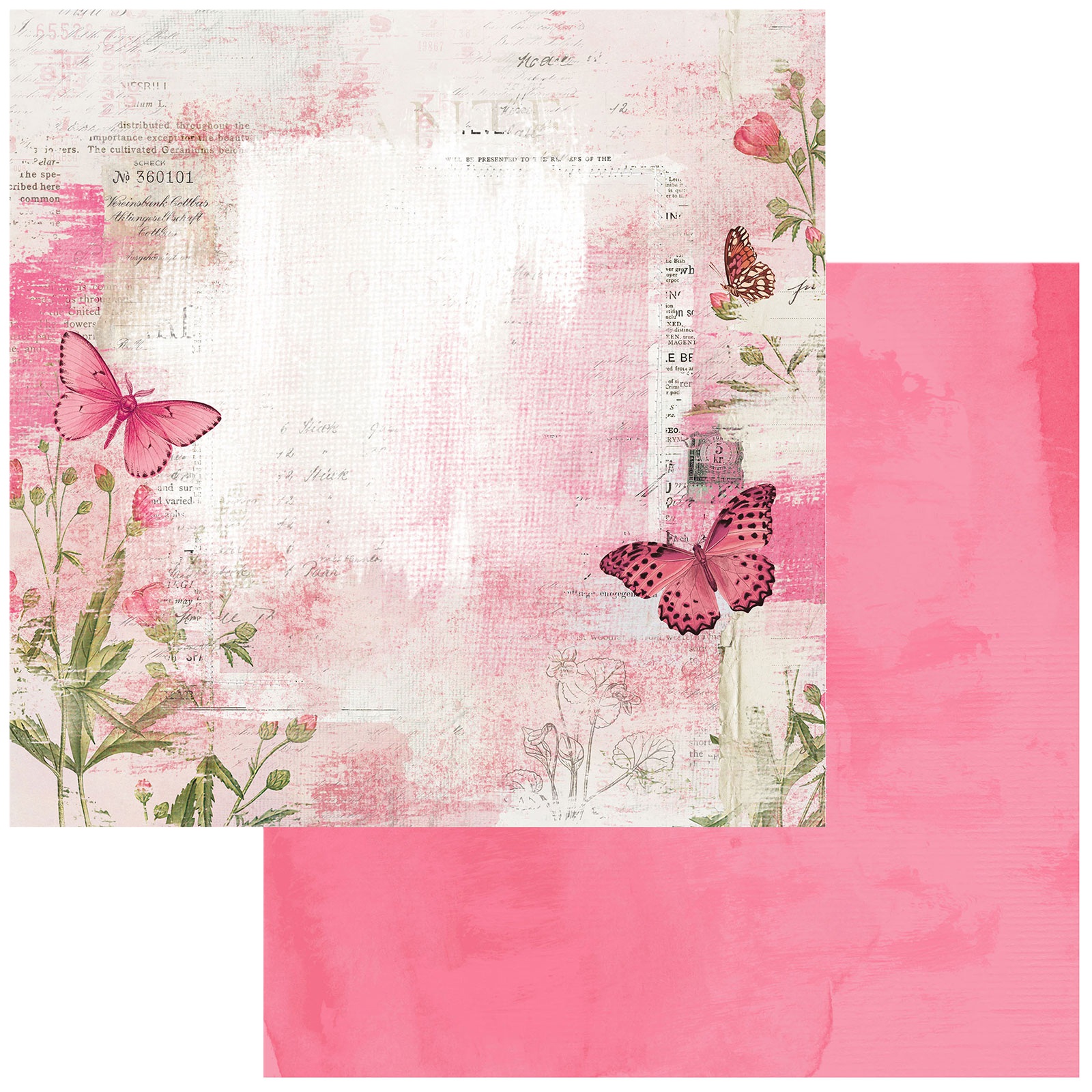 Bild von Vintage Artistry Blush Cardstock 5 Blatt  12"X12"-Soaring