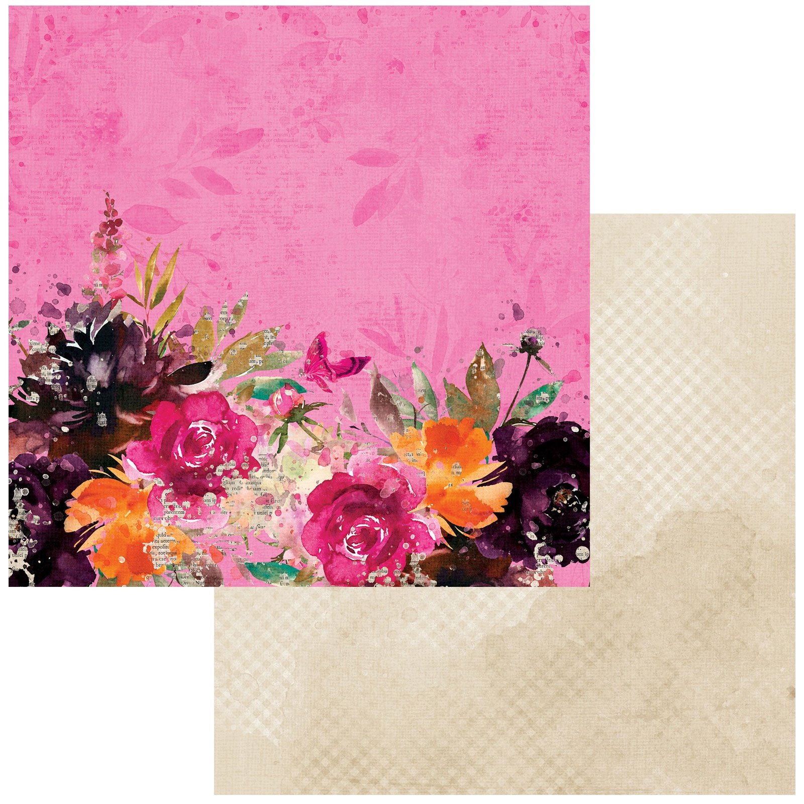 Bild von ARToptions Spice Cardstock 5 Blatt  12"X12"-Fuchsia Grove