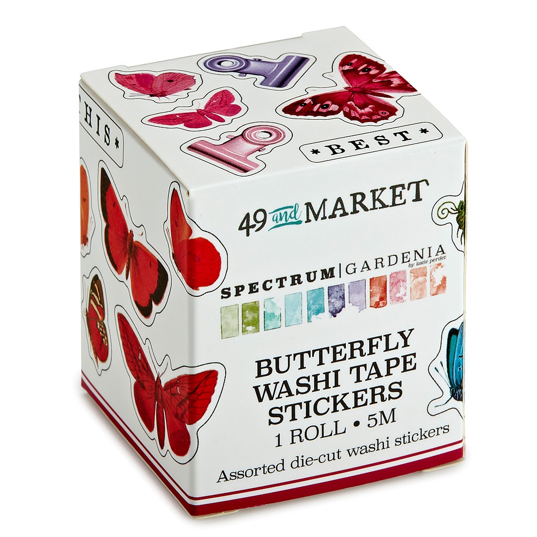 Bild von 49 And Market Washi Sticker Roll-Spectrum Gardenia Butterfly