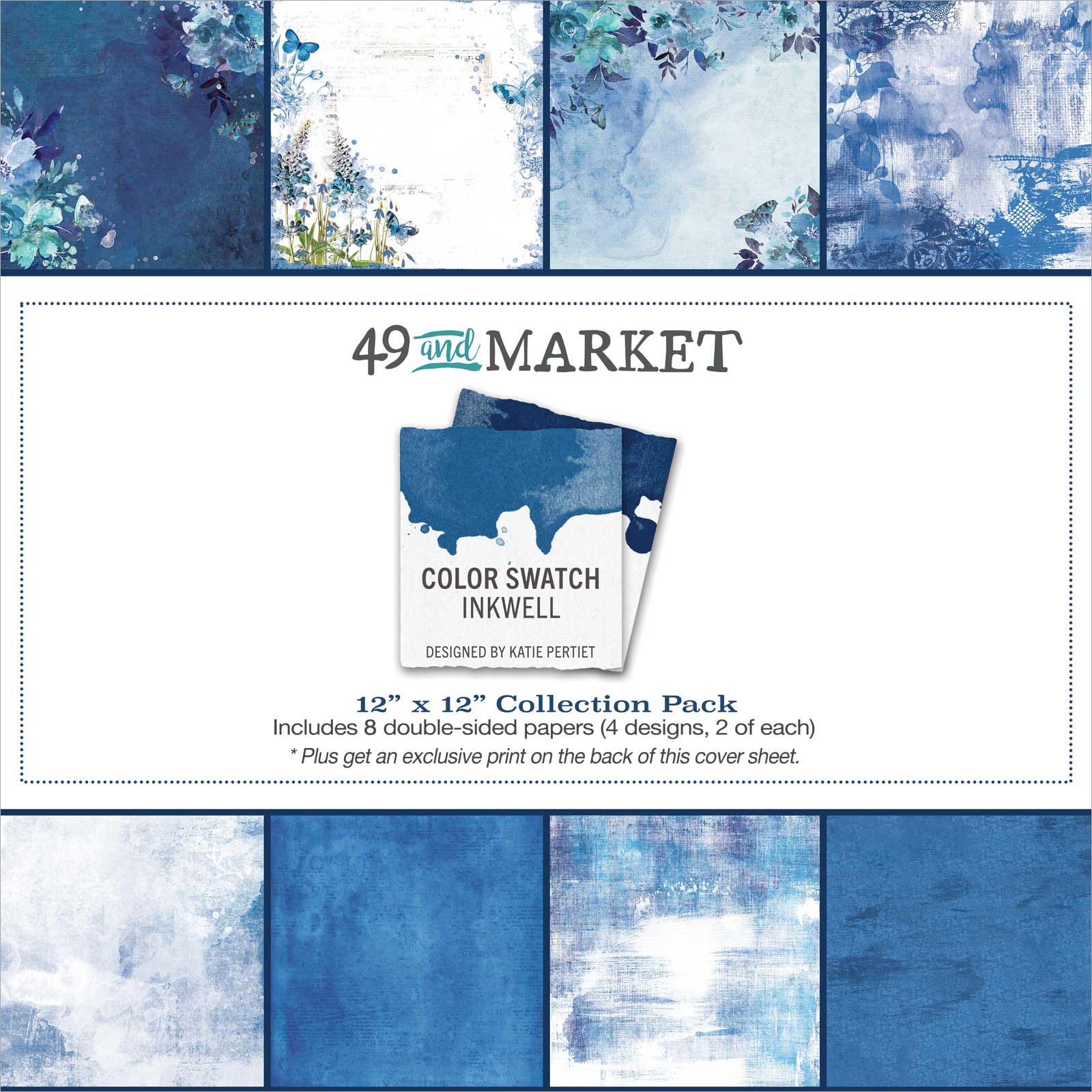 Bild von 49 And Market Collection Pack 12"X12"-Color Swatch: Inkwell