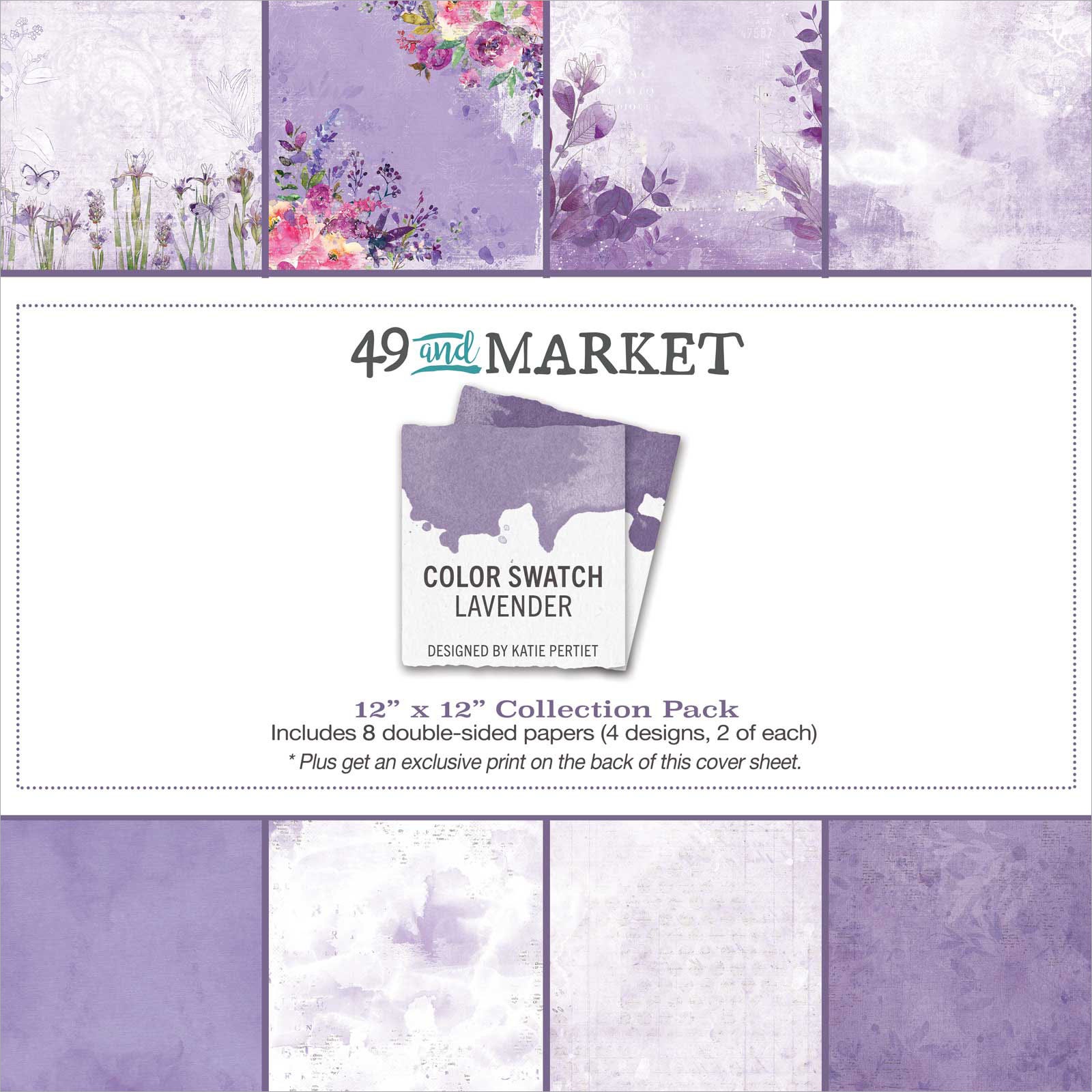 Bild von 49 And Market Collection Pack 12"X12"-Color Swatch: Lavender