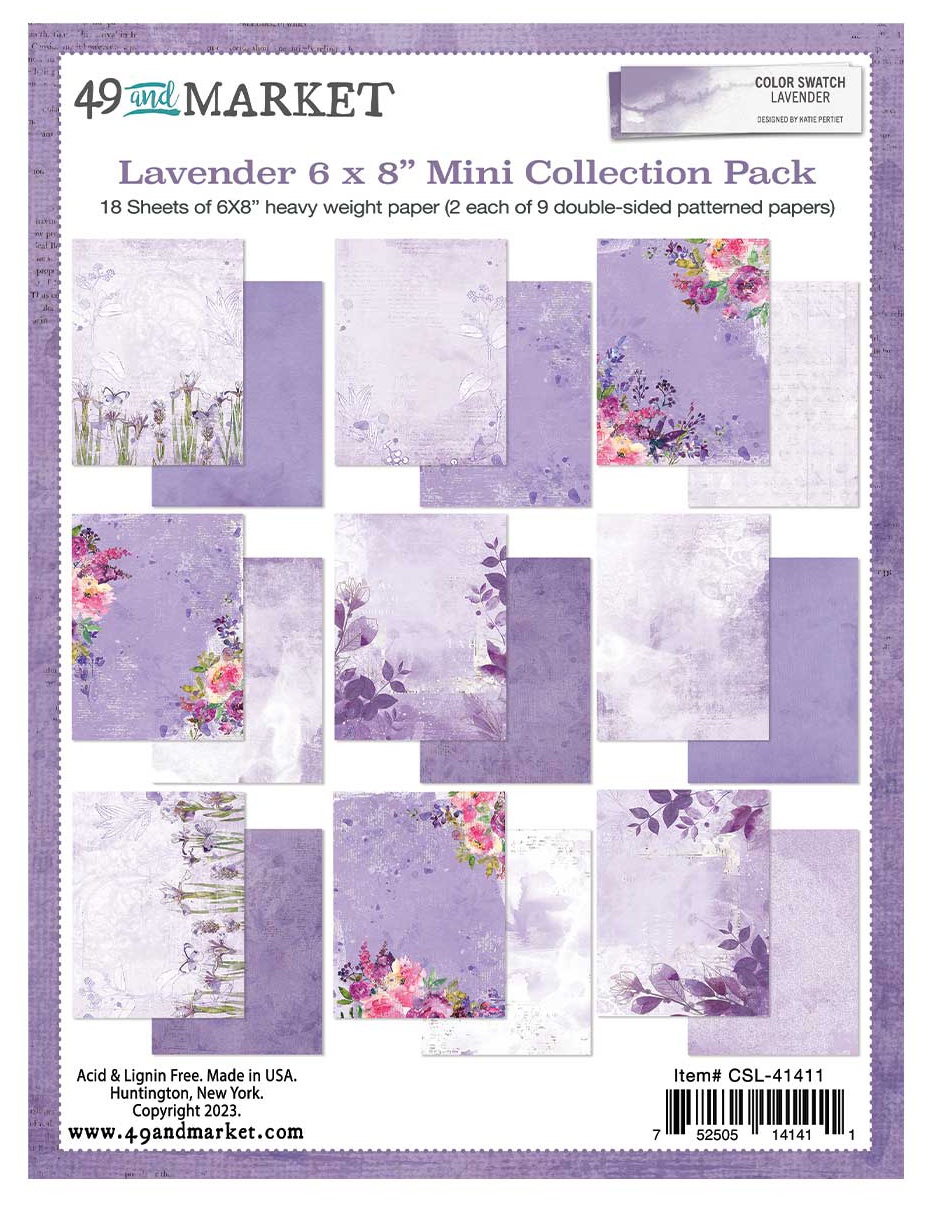 Bild von 49 And Market Mini Collection Pack 6"X8"-Color Swatch: Lavender