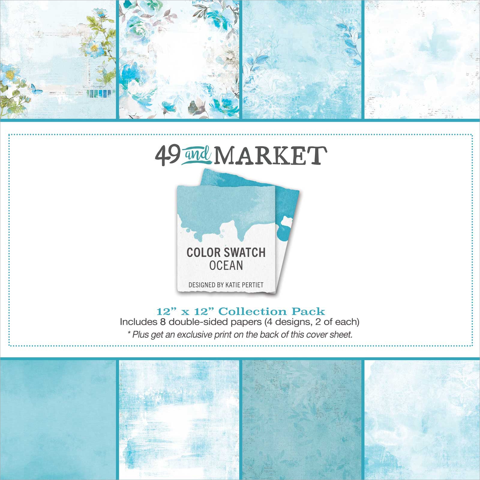 Bild von 49 And Market Collection Pack 12"X12"-Color Swatch: Ocean