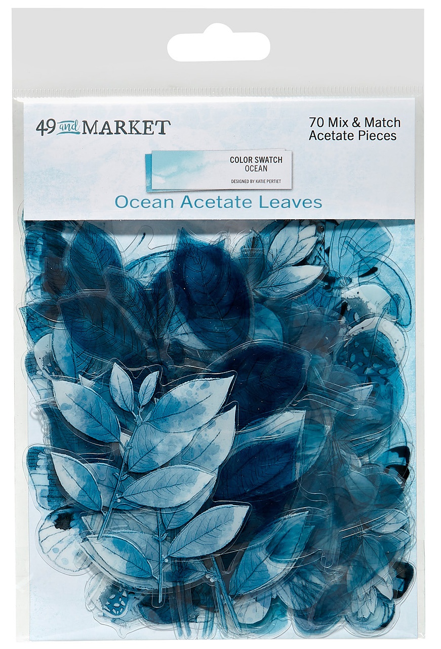 Bild von Color Swatch: Ocean Acetate Leaves- 