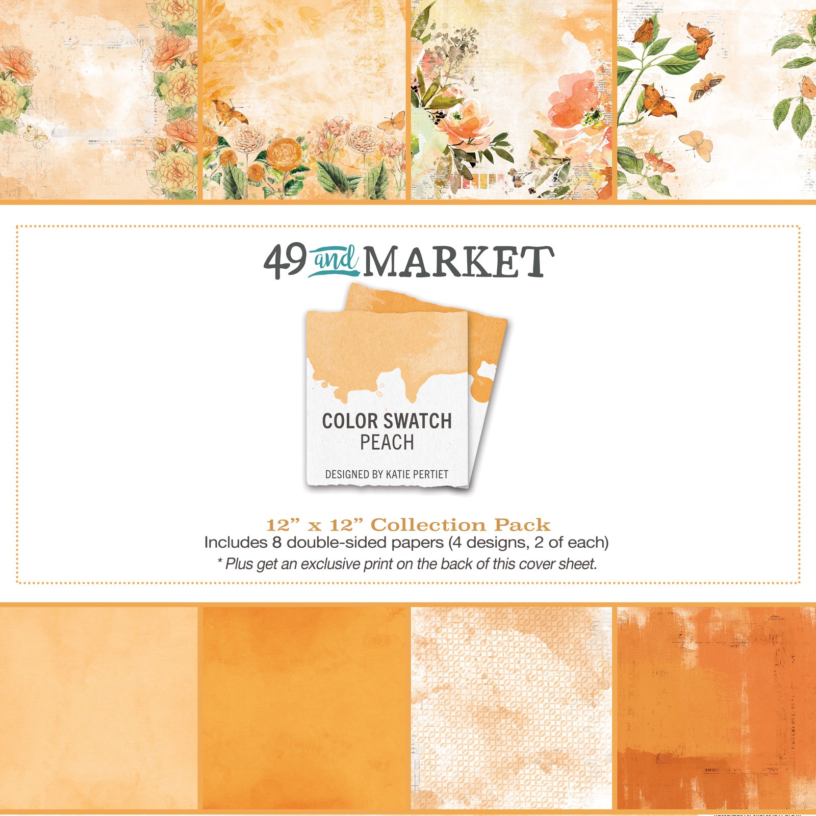 Bild von 49 And Market Collection Pack 12"X12"-Color Swatch: Peach