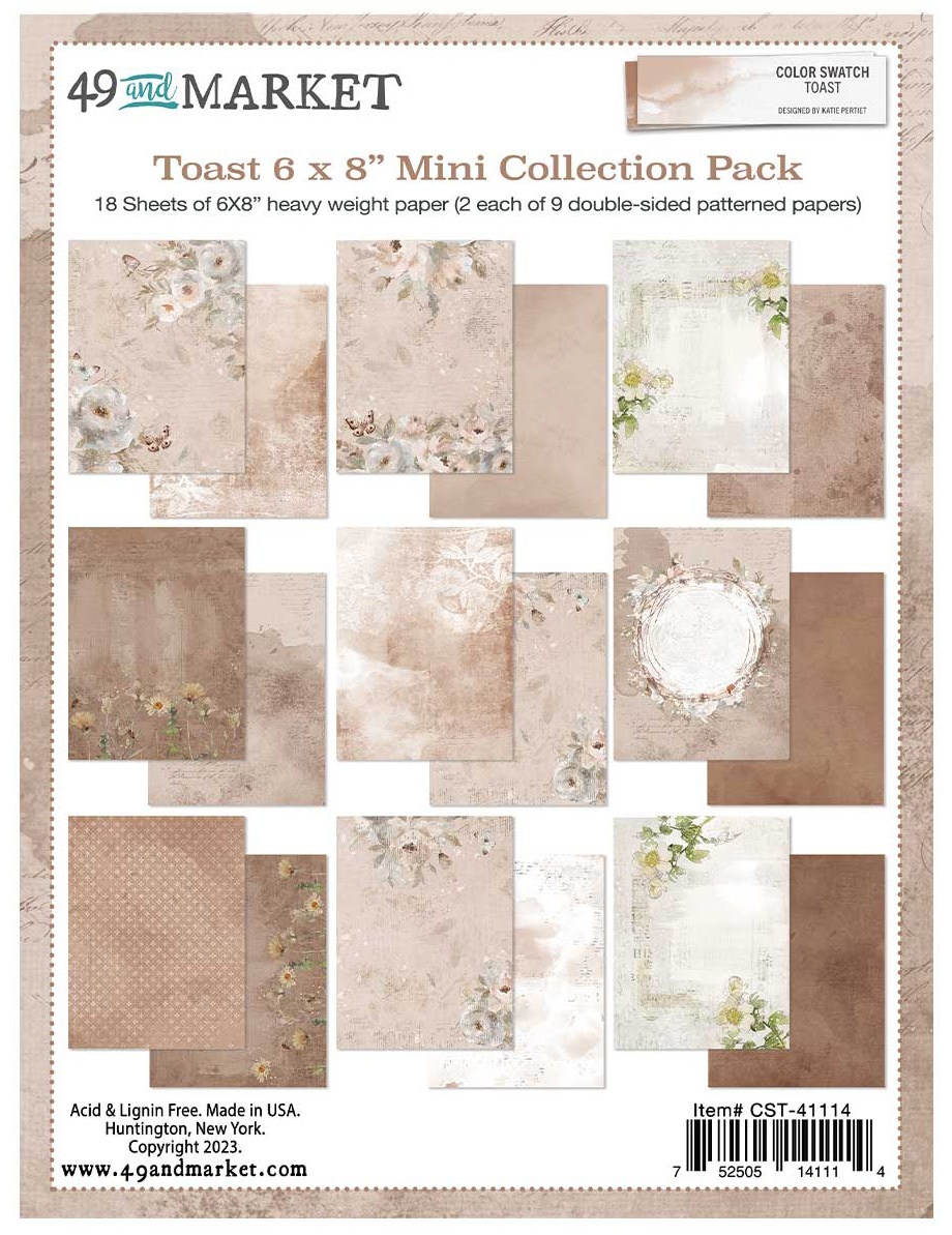 Bild von 49 And Market Mini Collection Pack 6"X8"-Color Swatch: Toast