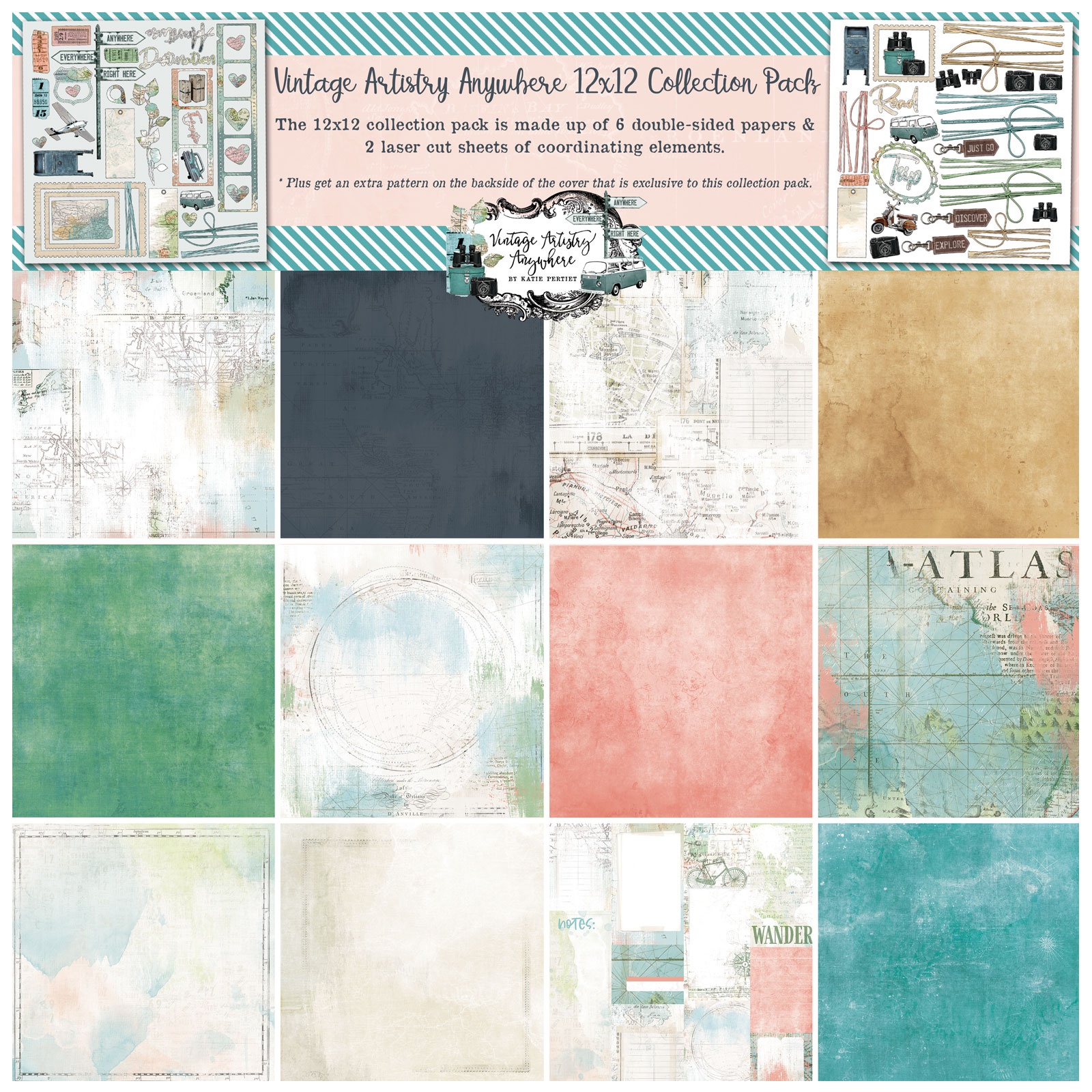 Bild von 49 And Market Collection Pack 12"X12"-Vintage Artistry Anywhere